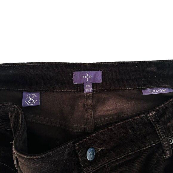 NYDJ Women's Size Plus 18W Corduroy Lift & Tuck Technology Mahogany Pants NEW - Picture 4 of 5